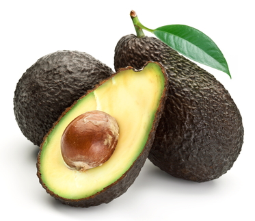 Avocados with leaves